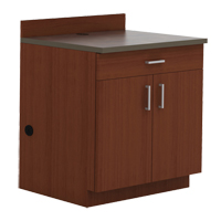 Modular Base Cabinet, Melamine, 39" H x 36" W x 25" D, Mahogany OP748 | King Materials Handling