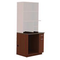 Modular Cabinet, Melamine, 39" H x 36" W x 25" D, Mahogany OP756 | King Materials Handling