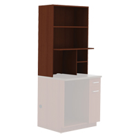Modular Cabinet, Melamine, 3 Shelves, 48" H x 36" W x 18" D, Mahogany OP758 | King Materials Handling