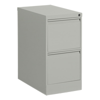 Vertical Filing Cabinet, Steel, 2 Drawers, 15-1/7" W x 25" D x 29" H, Grey OP916 | King Materials Handling
