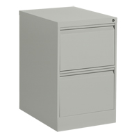 Vertical Filing Cabinet, Steel, 2 Drawers, 18-1/7" W x 25" D x 29" H, Grey OP917 | King Materials Handling