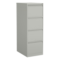Vertical Filing Cabinet, Steel, 4 Drawers, 18-1/7" W x 25" D x 52" H, Grey OP919 | King Materials Handling
