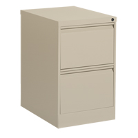 Vertical Filing Cabinet, Steel, 2 Drawers, 18-1/7" W x 25" D x 29" H, Beige OP921 | King Materials Handling