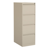 Vertical Filing Cabinet, Steel, 4 Drawers, 18-1/7" W x 25" D x 52" H, Beige OP923 | King Materials Handling