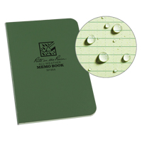 Memo Book, Soft Cover, Green, 112 Pages, 3-1/2" W x 5" L OQ416 | King Materials Handling
