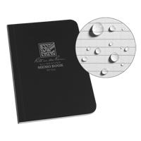 Memo Book, Soft Cover, Black, 112 Pages, 3-1/2" W x 5" L OQ418 | King Materials Handling