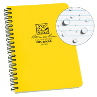 Side-Spiral Notebook, Soft Cover, Yellow, 64 Pages, 4-5/8" W x 7" L OQ545 | King Materials Handling