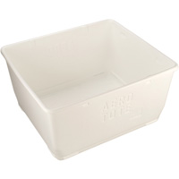 Food Storage Container, Plastic, 108 gal. Capacity, White OQ647 | King Materials Handling