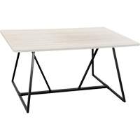 Oasis™ Sitting Teaming Table, 48" L x 60" W x 29" H, White OQ702 | King Materials Handling