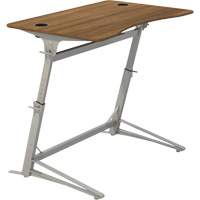 Verve™ Height Adjustable Stand-Up Desk, Stand-Alone Desk, 42" H x 47-1/4" W x 31-3/4" D, Walnut OQ705 | King Materials Handling