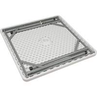Folding Table, Square, 34" L x 34" W, Polyethylene, White OQ714 | King Materials Handling