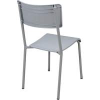 Ventura Stacking Chair, Polypropylene, 36" High, 300 lbs. Capacity, Grey OQ722 | King Materials Handling