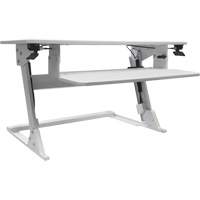 Goya™ Sit-Stand Workstation, Desktop Unit, 21" H x 35-2/5" W x 24" D, White OQ728 | King Materials Handling