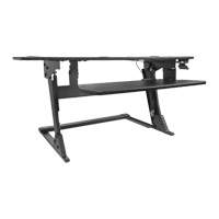 Goya™ Sit-Stand Workstation, Desktop Unit, 20" H x 42" W x 16" D, Black OQ762 | King Materials Handling