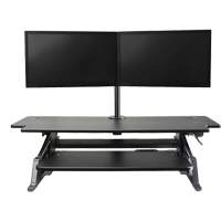 Goya™ Sit-Stand Workstation, Desktop Unit, 20" H x 42" W x 16" D, Black OQ762 | King Materials Handling