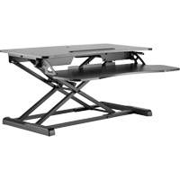 Goya™ Sit-Stand Workstation, Desktop Unit, 22" H x 31-1/2" W x 24" D, Black OQ763 | King Materials Handling