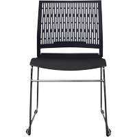 Activ™ Series Stacking Chairs, Polypropylene, 32-3/8" High, 275 lbs. Capacity, Black OQ954 | King Materials Handling