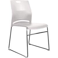 Activ™ Series Stacking Chairs, Plastic, 23" High, 250 lbs. Capacity, White OQ957 | King Materials Handling