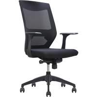 Activ™ Series Synchro-Tilt Office Chair, Fabric/Mesh, Black, 250 lbs. Capacity OQ963 | King Materials Handling
