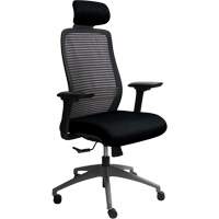 Era™ Series Adjustable Office Chair with Headrest, Fabric/Mesh, Black, 275 lbs. Capacity OQ968 | King Materials Handling