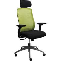 Era™ Series Adjustable Office Chair with Headrest, Fabric/Mesh, Green, 250 lbs. Capacity OQ969 | King Materials Handling