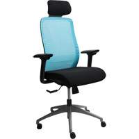 Era™ Series Adjustable Office Chair with Headrest, Fabric/Mesh, Blue, 250 lbs. Capacity OQ970 | King Materials Handling