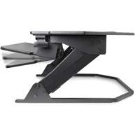 Goya™ Sit-Stand Corner Work Station, Desktop Unit, 20" H x 42" W x 37-4/5" D, Black OQ972 | King Materials Handling
