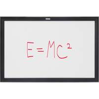 Black MDF Frame Whiteboard, Dry-Erase/Magnetic, 36" W x 24" H OR131 | King Materials Handling
