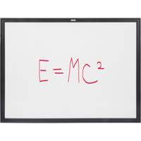Black MDF Frame Whiteboard, Dry-Erase/Magnetic, 48" W x 36" H OR132 | King Materials Handling