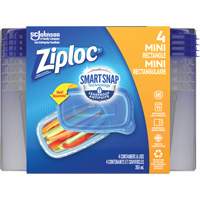 Ziploc<sup>®</sup> Mini Rectangle Food Container, Plastic, 355 ml Capacity, Clear OR133 | King Materials Handling