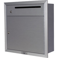 Recessed Collection Box, Wall -Mounted, 12-3/4" x 16-3/8", 2 Doors, Aluminum OR345 | King Materials Handling