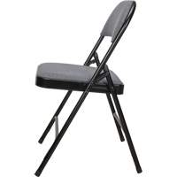 Deluxe Fabric Padded Folding Chair, Steel, Grey, 300 lbs. Weight Capacity OR434 | King Materials Handling