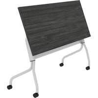 Newland Flip-Top Training Table, 24" L x 60" W x 29-1/2" H, Dark Brown OR438 | King Materials Handling