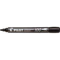Pilot 100 Permanent Marker, Bullet, Black OR455 | King Materials Handling