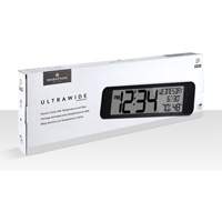 Ultra-Wide Clock with Atomic Accuracy, Digital, Battery Operated, Black OR487 | King Materials Handling