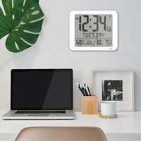 Digital Desktop Clock, Digital, Battery Operated, Black OR502 | King Materials Handling
