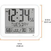 Digital Desktop Clock, Digital, Battery Operated, Black OR502 | King Materials Handling