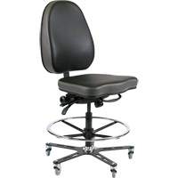 SF-190 Industrial Chair, Vinyl, Black OR510 | King Materials Handling