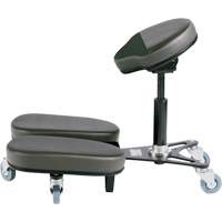 STAG4 Adjustable Kneeling Chair, Vinyl, Black/Grey OR511 | King Materials Handling