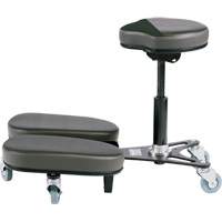 STAG4 Adjustable Kneeling Chair, Vinyl, Black/Grey OR511 | King Materials Handling