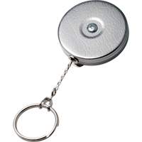 Original Series Retractable Keychain, Chrome, 24" Cable, Belt Clip Attachment PAB229 | King Materials Handling