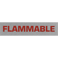 "Flammable" Special Handling Labels, 5" L x 2" W, Black on Red PB421 | King Materials Handling