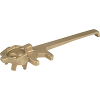Deluxe Plug Wrenche, 1-1/4" Opening, 9" Handle, Non-sparking brass alloy PE359 | King Materials Handling