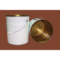 Pail with Lid, Metal, 20 L PF384 | King Materials Handling