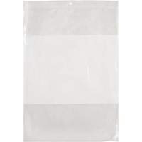 White Block Poly Bags, Reclosable, 12" x 9", 2 mils PF951 | King Materials Handling