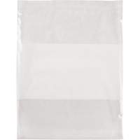 White Block Poly Bags, Reclosable, 15" x 12", 2 mils PF963 | King Materials Handling