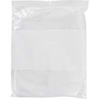 White Block Poly Bags, Reclosable, 15" x 12", 2 mils PF963 | King Materials Handling