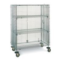 Wire Shelf Cart, Chrome Plated, 21-1/2" x 68-1/2" x 40", 500 lbs. Capacity RL390 | King Materials Handling