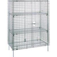Security Carts, 4 Tiers, 38-1/2" W x 66-13/16" H x 21-1/2" D RL399 | King Materials Handling