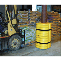 Column Protector, 8" x 8" Inside Opening, 24" L x 24" W x 42" H, Yellow RN039 | King Materials Handling